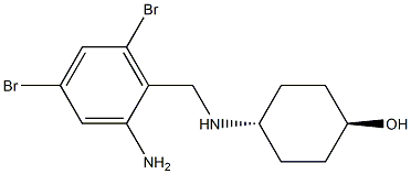 (trans)-4-((2-amino-4,6-dibromobenzyl)amino)cyclohexanol 구조식 이미지
