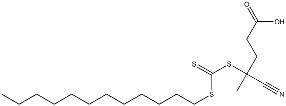 4-cyano-4-(dodecylsulfanylthiocarbonyl)sulfanylvaleric acid Structure