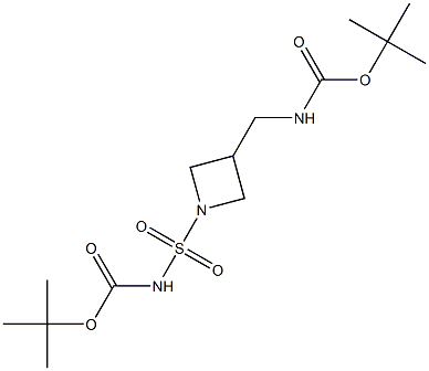 tert-butyl ((3-(((tert-butoxycarbonyl)amino)methyl)azetidin-1-yl)sulfonyl)carbamate Structure
