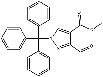 methyl 3-formyl-1-trityl-1H-pyrazole-4-carboxylate Structure