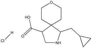 2-CYCLOPROPYLMETHYL-8-OXA-2-AZA-SPIRO[4.5]DECANE-4-CARBOXYLIC ACID HYDROCHLORIDE Structure