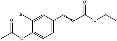 2-Propenoic acid, 3-[4-(acetyloxy)-3-bromophenyl]-, ethyl ester Structure