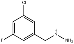 1-(3-CHLORO-5-FLUOROBENZYL)HYDRAZINE 구조식 이미지