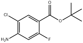 Benzoic acid, 4-amino-5-chloro-2-fluoro-, 1,1-dimethylethyl ester 구조식 이미지