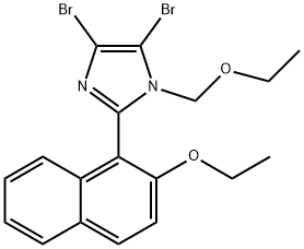 4,5-DIBROMO-1-ETHOXYMETHYL-2-(2-ETHOXY-NAPHTHALEN-1-YL)-1H-IMIDAZOLE Structure