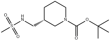 (R)-tert-Butyl 3-(methylsulfonamidomethyl)piperidine-1-carboxylate
 구조식 이미지