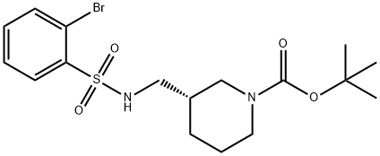 (S)-tert-Butyl 3-((2-bromophenylsulfonamido)methyl)piperidine-1-carboxylate
 Structure