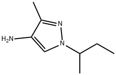 1H-Pyrazol-4-amine,  3-methyl-1-(1-methylpropyl)- Structure