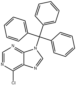 9H-Purine, 6-chloro-9-(triphenylmethyl)- 구조식 이미지