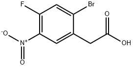 Benzeneacetic acid, 2-bromo-4-fluoro-5-nitro- Structure