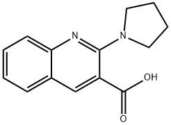 2-(Pyrrolidin-1-yl)quinoline-3-carboxylic Acid 구조식 이미지