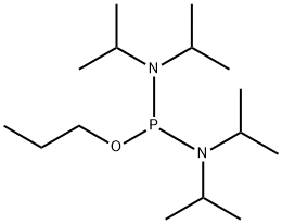 Phosphorodiamidous acid, N,N,N',N'-tetrakis(1-methylethyl)-, propyl ester Structure