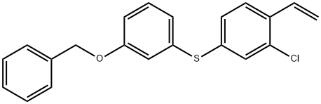 1-[(3-Chloro-4-ethenylphenyl)thio]-3-(phenylmethoxy)benzene Structure