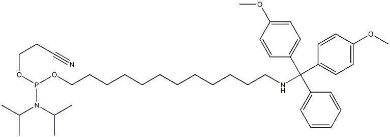 5'-Amino-modifier-C12-DMT CEP 구조식 이미지