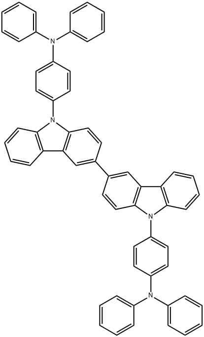 4,4'-(9H,9'H-3,3'-bicarbazole- 9,9'-diyl)bis(N,N-diphenylaniline) 구조식 이미지
