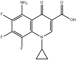 5-Amino-l-Cyclopropyl-6,7, 8-Trifluoro-1,4-Dihydro-4-Oxo-3-Quinolinearboxylic Acid 구조식 이미지