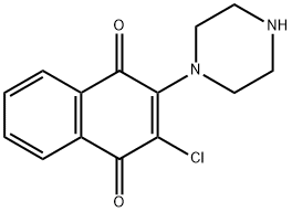1,4-Naphthalenedione, 2-chloro-3-(1-piperazinyl)- Structure