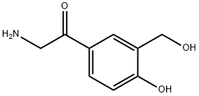 Ethanone,2-amino-1-[4-hydroxy-3-(hydroxymethyl)phenyl]-hydrochloride(1:1) Structure