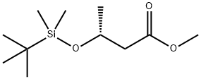 Butanoic acid, 3-[[(1,1-dimethylethyl)dimethylsilyl]oxy]-, methyl ester, (3R)- Structure