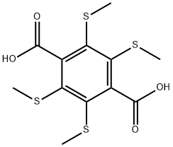 1,4-Benzenedicarboxylic acid, 2,3,5,6-tetrakis(methylthio)- Structure