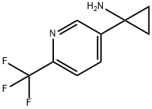 1-[6-(trifluoromethyl)pyridin-3-yl]cyclopropan-1-amine 구조식 이미지