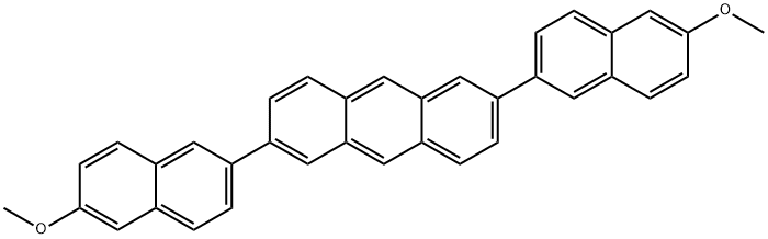 2,6-bis[6-methoxy-2-naphthalenyl]anthracene 구조식 이미지