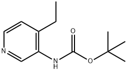 Carbamic acid, N-(4-ethyl-3-pyridinyl)-, 1,1-dimethylethyl ester Structure