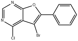 Furo[2,3-d]pyrimidine, 5-bromo-4-chloro-6-phenyl- Structure