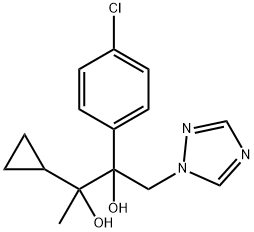 2,3-Butanediol, 2-(4-chlorophenyl)-3-cyclopropyl-1-(1H-1,2,4-triazol-1-yl)- Structure