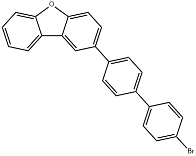 2-(4-bromobiphenyl) dibenzofuran Structure