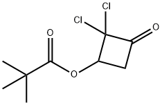Propanoic acid, 2,2-dimethyl-, 2,2-dichloro-3-oxocyclobutyl ester Structure
