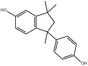 1H-Inden-5-ol, 2,3-dihydro-1-(4-hydroxyphenyl)-1,3,3-trimethyl- 구조식 이미지