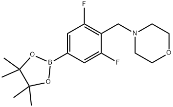 Morpholine, 4-[[2,6-difluoro-4-(4,4,5,5-tetramethyl-1,3,2-dioxaborolan-2-yl)phenyl]methyl]- 구조식 이미지