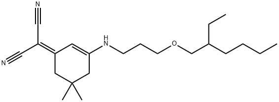 5,5-Dimethyl-1-dicyanmethylen-3-(3-(2-ethylhexyloxy)-propylamino)cyclohexen-2 Structure