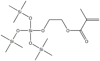 2-Propenoic acid, 2-methyl-, 2-[[3,3,3-trimethyl-1,1-bis[(trimethylsilyl)oxy]-1-disiloxanyl]oxy]ethyl ester Structure