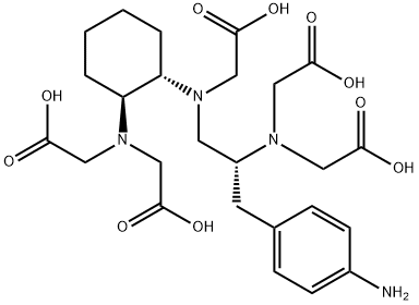 Glycine, N-[(2R)-3-(4-aminophenyl)-2-[bis(carboxymethyl)amino]propyl]-N-[(1S,2S)-2-[bis(carboxymethyl)amino]cyclohexyl]- 구조식 이미지