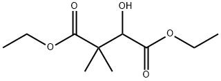 Butanedioic acid, 3-hydroxy-2,2-dimethyl-, 1,4-diethyl ester 구조식 이미지