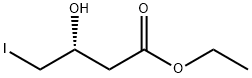 Butanoic acid, 3-hydroxy-4-iodo-, ethyl ester, (3R)- 구조식 이미지