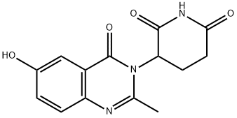 2,6-Piperidinedione, 3-(6-hydroxy-2-methyl-4-oxo-3(4H)-quinazolinyl)- Structure