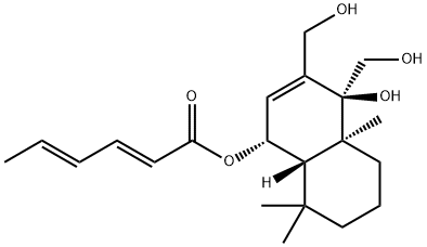 6beta-(Hexa-2,4-dienoyloxy)-9alpha,12-dihydroxydrimenol 구조식 이미지