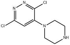 Pyridazine, 3,6-dichloro-4-(1-piperazinyl)- Structure