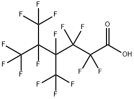 Hexanoic acid, 2,2,3,3,4,5,6,6,6-nonafluoro-4,5-bis(trifluoromethyl)- Structure