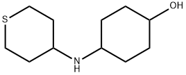 Cyclohexanol, 4-[(tetrahydro-2H-thiopyran-4-yl)amino]- Structure