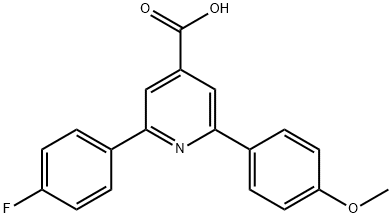 JR-9110, 2-(4-Fluorophenyl)-6-(4-methoxyphenyl)pyridine-4-carboxylic acid, 97% 구조식 이미지