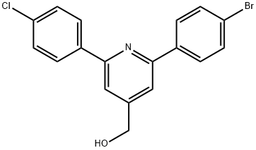 JR-9143, (2-(4-Bromophenyl)-6-(4-chlorophenyl)pyridin-4-yl)methanol, 97% 구조식 이미지
