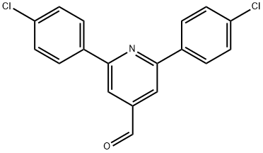 JR-9173, 2,6-Bis(4-chlorophenyl)pyridine-4-carbaldehyde, 97% 구조식 이미지