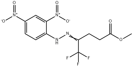 (메틸4-(2-(2,4-디니트로페닐)히드라조노)-5,5,5-트리플루오로펜타노에이트 구조식 이미지