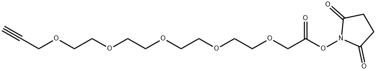 Propargyl-PEG5-CH2CO2-NHS Structure