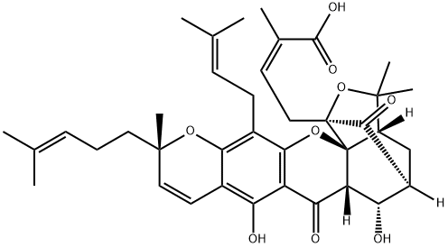 9S-10alpha-Hydroxyepigambogic acid Structure