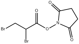 2,3-dibromopropionyl-N-hydroxysuccinimide ester Structure